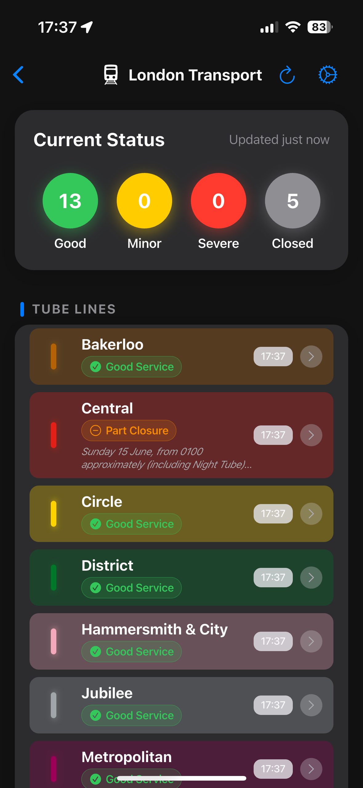 Live Line Status